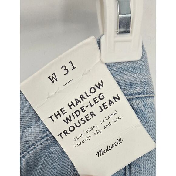 NWT Madewell The Harlow Wide-Leg Jean: Airy Denim Edition Size 31 Retail $138 - Picture 9 of 10